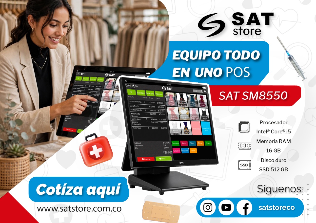 Equipos todo en uno POS SAT SM8550